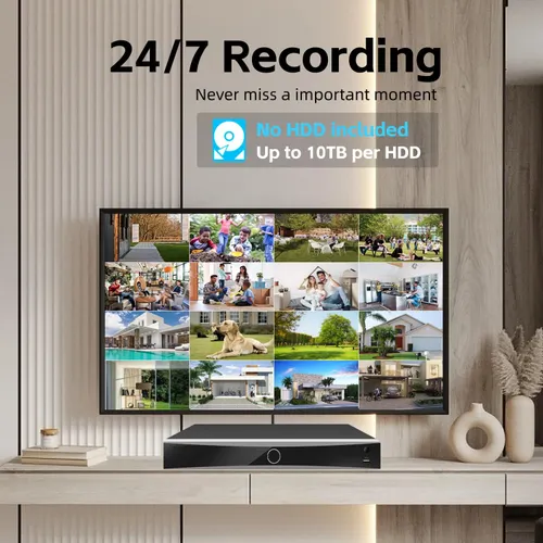 DS-7616NXI-I2/16P/S HIK 4K 16 PoE AcuSense NVR 16 Channel, HIK 4K PoE NVR Network Video Recorder with Human/Vehicle Detection, Facial Recognition, H.265+